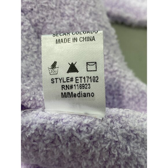 Easel Purple Plush Sweater Size Large Textured Sweater Cozy Patch Pocket Purple - Picture 5 of 6